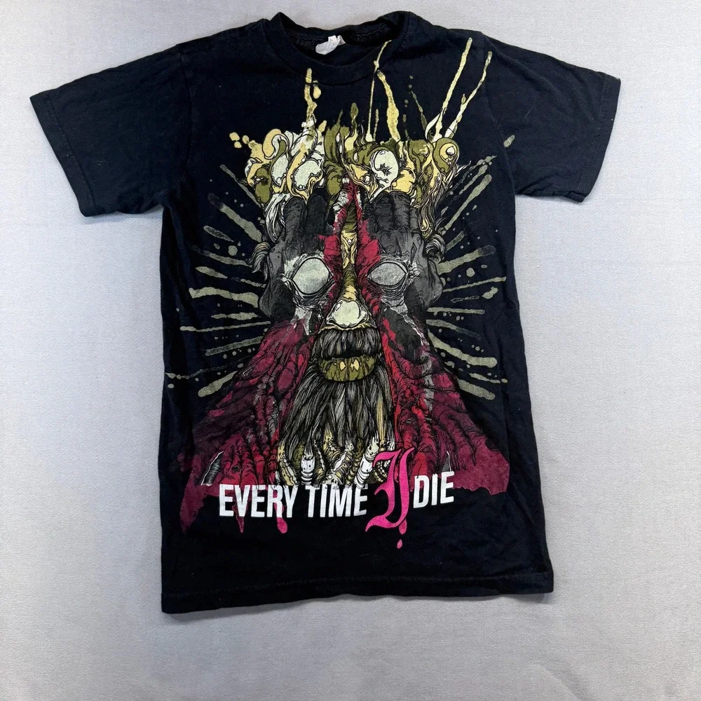Every Time I Die Band Shirt Kids XS Black Cotton Metalcore Rock Graphic Tee